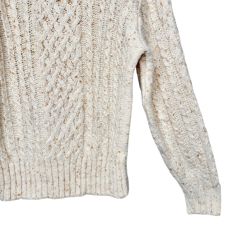Vintage Liz Sport Vintage Women’s Wool Turtleneck Chunky Cable Knit Sweater Sz M - Picture 9 of 10
